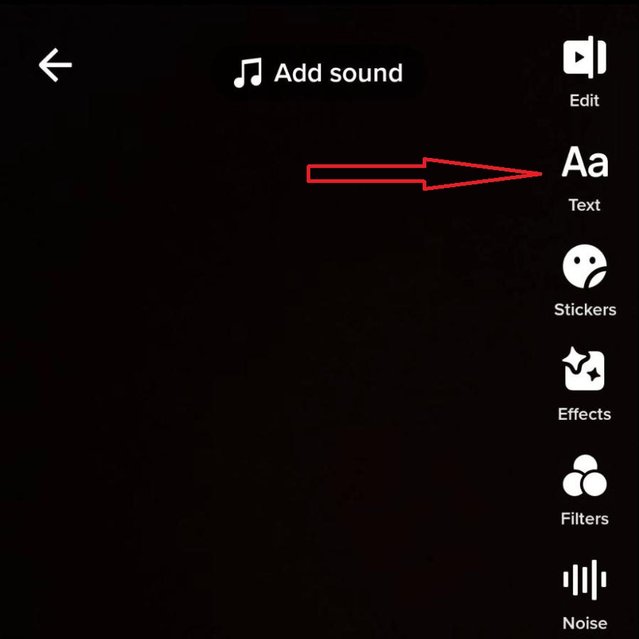 Text icon on TikTok